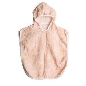 BEBEROTTI EUC/LN 100% Organic Cotton Muslin Poncho Hooded Bath Towel